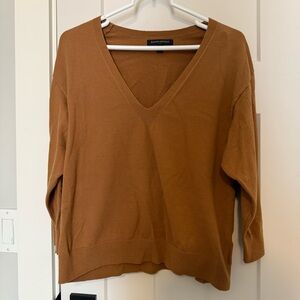 Banana Republic Women's Brown V-Neck Sweater